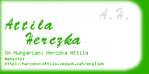 attila herczka business card